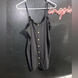 No boundaries black spaghetti strap mini dress